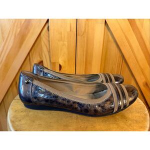 Anne Klein Sport Women's Shoes Ballet Brown Size 8.5M Animal Print